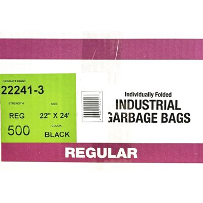 22 x 24 NOIR RÉGULIER » Sac à déchets