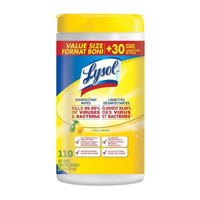 LYSOL - Lingettes Désinfectant 110un. / pqt. 