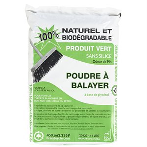 Poudre à balayer en sac 20kg / 44Lbs (LÉ)