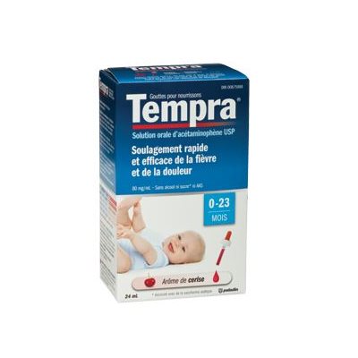 Tempra liquide 0 à 23 mois bte / 25 ml. 0 a 11 KG (W)