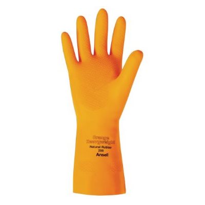 Gants en latex orange extra robuste *208 Large / dz (S)