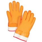 Gants en PVC Orange doublé pour l'hiver / pr (S)