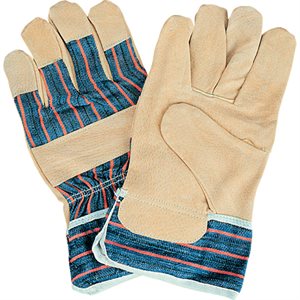 Gants d'ajusteur en cuir de porc refendu Grand (SAO156) (S)