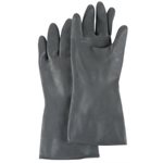 Gants de caoutchouc noir 12" X-large / pr (S)