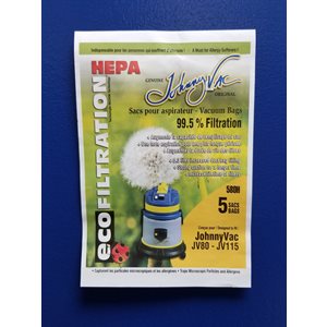 Sac aspirateur #580H pqt / 5 (HEPA) ShopVac JV115 / 80