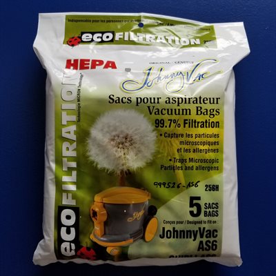 Sacs microfiltre Hepa 256H pour aspirateur AS6 pqt / 5 (J)