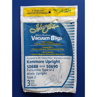 Sacs microfiltre pour aspirateur Kenmore pqt / 3 (J)