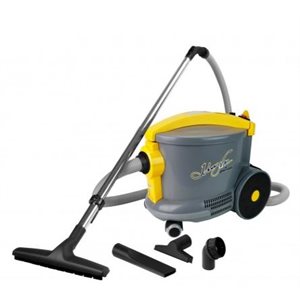 Aspirateur chariot commercial 1300w 4 gallons Johnny Vac AS6 gris et jaune Ghibli