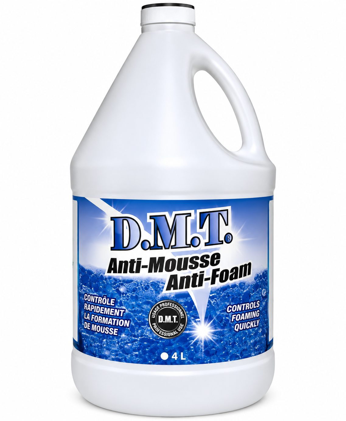 DMT ANTI-MOUSSE - ADDITIF CONCENTRÉ QUI ÉLIMINE L'ÉCUME ET LA MOUSSE 4L.