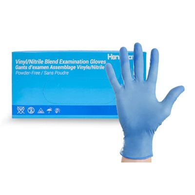 ** Gants Vinyle / Nitrile - PETIT - Bleu - SP - Bte / 100 (IN)