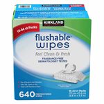 KIRKLAND - Lingettes humides jetables / flushable 