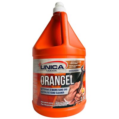 ORANGEL - Savon à main abrasif avec pompe 3,6L.