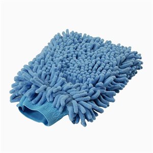 Mitaine de lavage en microfibre Bleu RWM-C