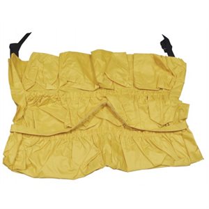 Sac multi-pochette (10) JAUNE pour poubelle ronde 